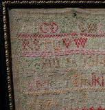 Marking and Pictorial Sampler dated 1847 with Cat
