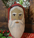 Santa Canister with Greens and Berries