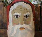 Santa Canister with Greens and Berries