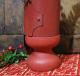 Santa Canister with Greens and Berries