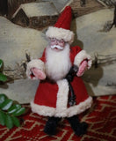 Donkey Pulling Cart with Chenille Santa