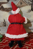 Donkey Pulling Cart with Chenille Santa
