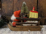 German Santa in Sleigh Full of Toys