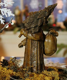 Woodland Santa Relief Carved in Forest Setting