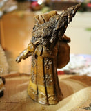 Woodland Santa Relief Carved in Forest Setting