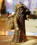 Woodland Santa Relief Carved in Forest Setting