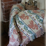 Autumn Jacquard Throw Squirrel Leaves Acorns
