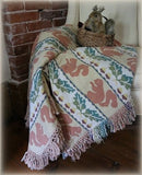 Autumn Jacquard Throw Squirrel Leaves Acorns