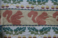 Autumn Jacquard Throw Squirrel Leaves Acorns