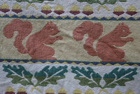 Autumn Jacquard Throw Squirrel Leaves Acorns