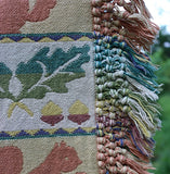 Autumn Jacquard Throw Squirrel Leaves Acorns