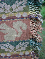 Autumn Jacquard Throw Squirrel Leaves Acorns
