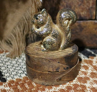 Pillar Candle Autumn Squirrel Lit