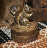 Pillar Candle Autumn Squirrel Lit