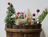Diminutive Staved Bucket filled with Holiday Suprises