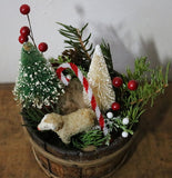 Diminutive Staved Bucket filled with Holiday Suprises