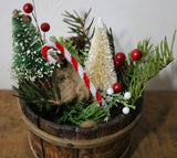 Diminutive Staved Bucket filled with Holiday Suprises