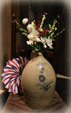 19th Century Stoneware Floral Slip Decorated Jug Burger Bros & Co
