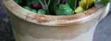 Stoneware Crock Floral Cobalt Decoration Not Marked