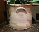 Stoneware Crock Floral Cobalt Decoration Not Marked