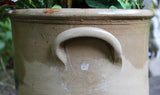 Stoneware Crock Floral Cobalt Decoration Not Marked