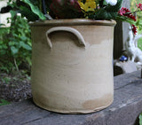 Stoneware Crock Floral Cobalt Decoration Not Marked