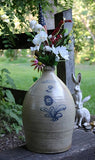 19th Century Stoneware Floral Slip Decorated Jug Burger Bros & Co