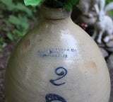 19th Century Stoneware Floral Slip Decorated Jug Burger Bros & Co