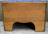 Antique 19th-Century Country Footstool with Early Overshot Coverlet