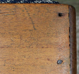 Antique 19th-Century Country Footstool with Early Overshot Coverlet