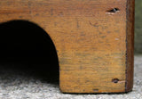 Antique 19th-Century Country Footstool with Early Overshot Coverlet