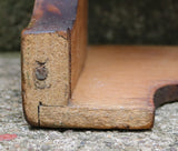 Antique 19th-Century Country Footstool with Early Overshot Coverlet