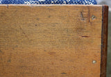 Antique 19th-Century Country Footstool with Early Overshot Coverlet