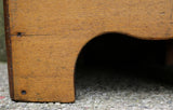 Antique 19th-Century Country Footstool with Early Overshot Coverlet