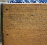 Antique 19th-Century Country Footstool with Early Overshot Coverlet