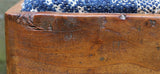 Antique 19th-Century Country Footstool with Early Overshot Coverlet