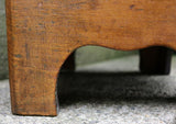 Antique 19th-Century Country Footstool with Early Overshot Coverlet