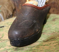 Exceptional Childs Swedish Clogs Tooled Leather