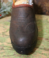 Exceptional Childs Swedish Clogs Tooled Leather