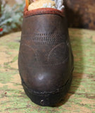 Exceptional Childs Swedish Clogs Tooled Leather