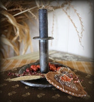 Tin Push Up Candleholder Autumn with Heart