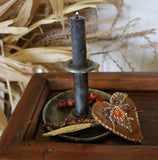 Tin Push Up Candleholder Autumn with Heart