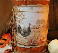 Carved German Breadboard and Turkey Candle Gathering