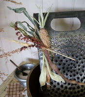 McCoy Stoneware Picket Fence Bowl Root Vegetables Grater
