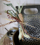 McCoy Stoneware Picket Fence Bowl Root Vegetables Grater