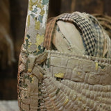 Wall Half Basket in Paint 19th Century