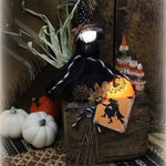 Early 19th Century Mortised Box Halloween Witch