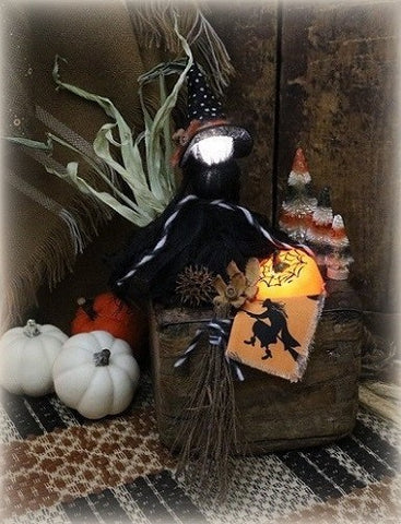 Early 19th Century Mortised Box Halloween Witch