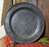 18th Century Pewter Charger Stone Fruit and Festive Holiday Greens