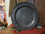18th Century Pewter Charger Stone Fruit and Festive Holiday Greens